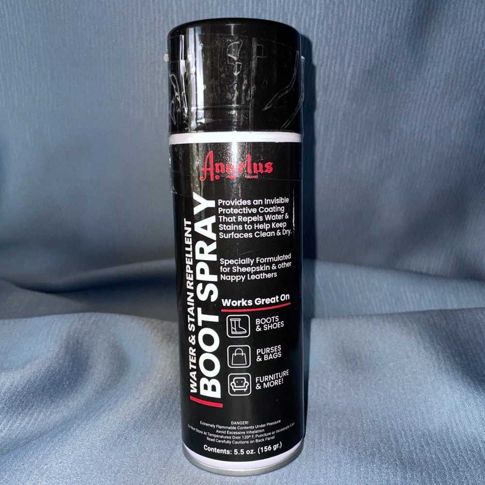 Angelus WATER & STAIN REPELLENT BOOT & SHEEPSKIN SPRAY 5.5 Ounce Can, NEW-Sealed